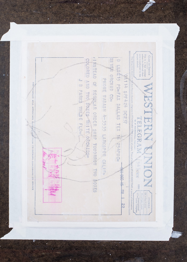 Ephemera Painting - image transferred to ephemera